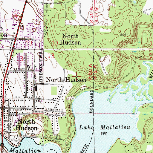 Topographic Map of Eagle Woods Park, WI