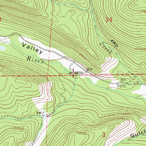 Topographic Map of Beaver Creek, CO