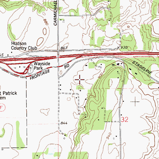 Topographic Map of Hudson Hospital, WI