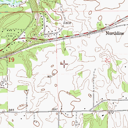 Topographic Map of Hudson Middle School, WI
