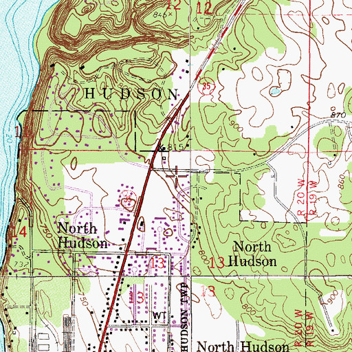 Topographic Map of Jenson Memorial Park, WI