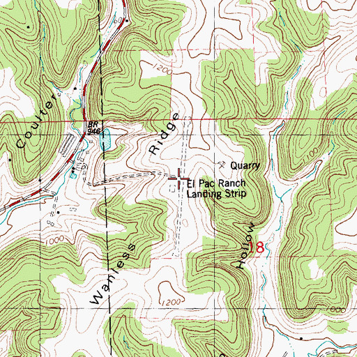 Topographic Map of El Pac Ranch Landing Strip (historical), WI