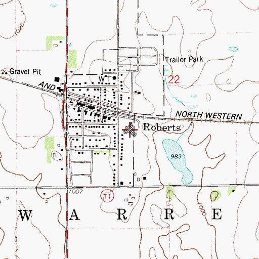 Topographic Map of Saint Croix Central Elementary School, WI