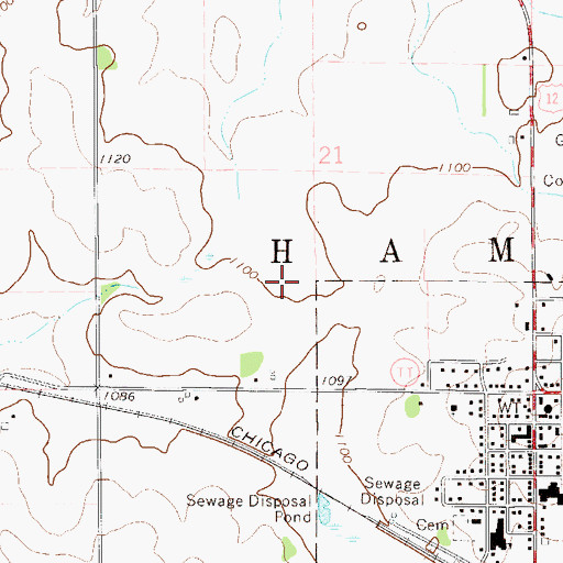 Topographic Map of Saint Croix Central High School, WI