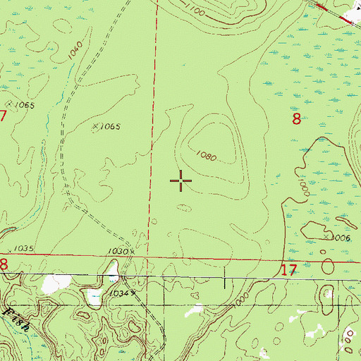 Topographic Map of Menominee Reservation, WI