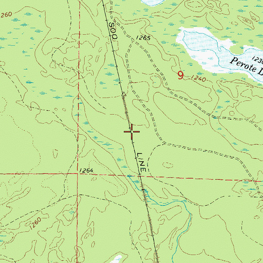 Topographic Map of Perote (historical), WI