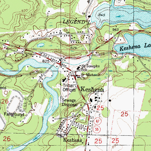 Topographic Map of Saint Michaels Catholic Church, WI