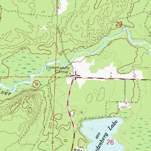 Topographic Map of South Branch Ranger Station (historical), WI