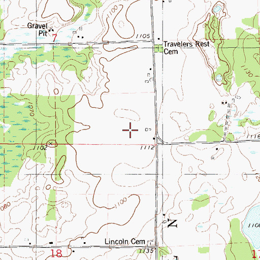 Topographic Map of Amery Airport (historical), WI