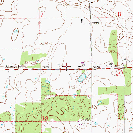 Topographic Map of Elmgrove School (historical), WI