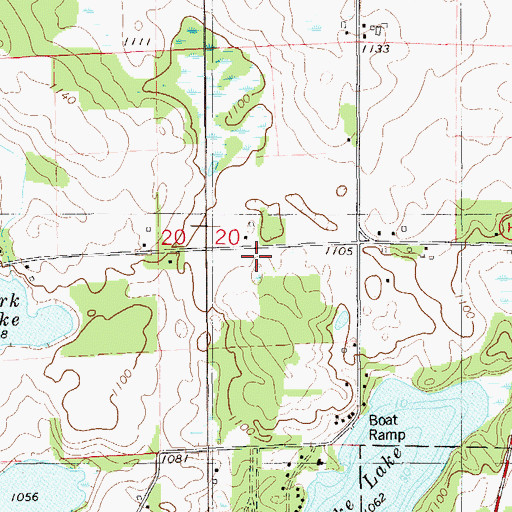 Topographic Map of Flannigan School (historical), WI