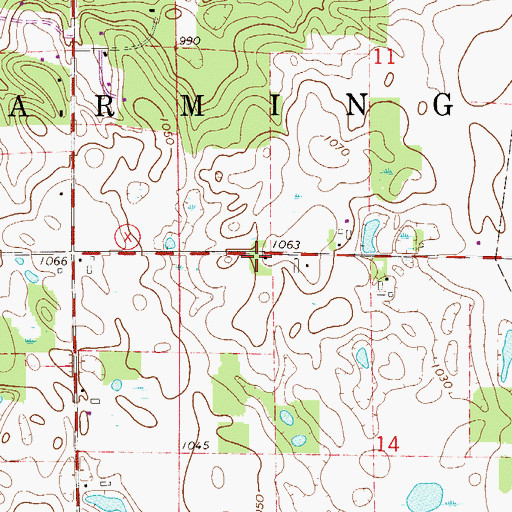 Topographic Map of Forest View School (historical), WI