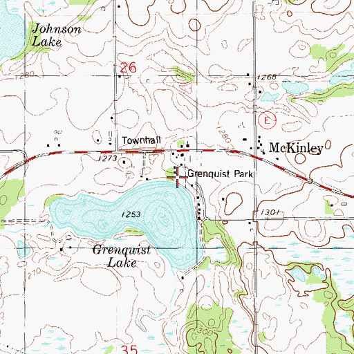 Topographic Map of Grenquist Park, WI