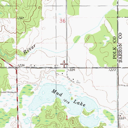 Topographic Map of Happy Corners School (historical), WI