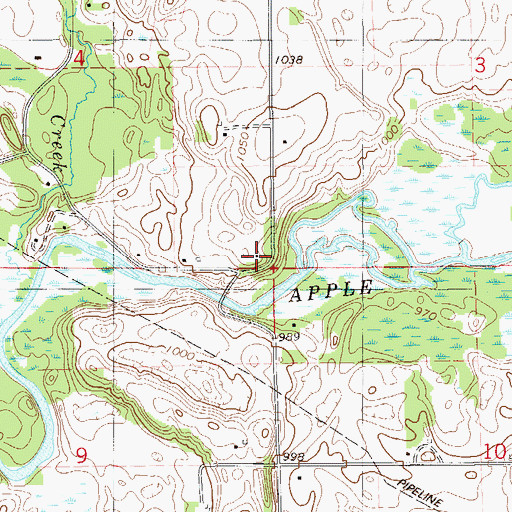 Topographic Map of High Bridge School (historical), WI
