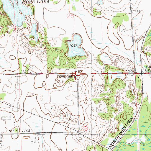 Topographic Map of Liberty School (historical), WI