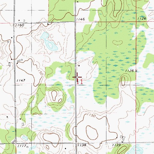 Topographic Map of Lincoln School (historical), WI
