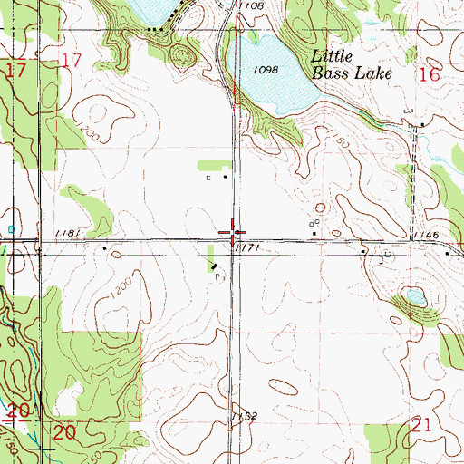 Topographic Map of Maple Grove School (historical), WI
