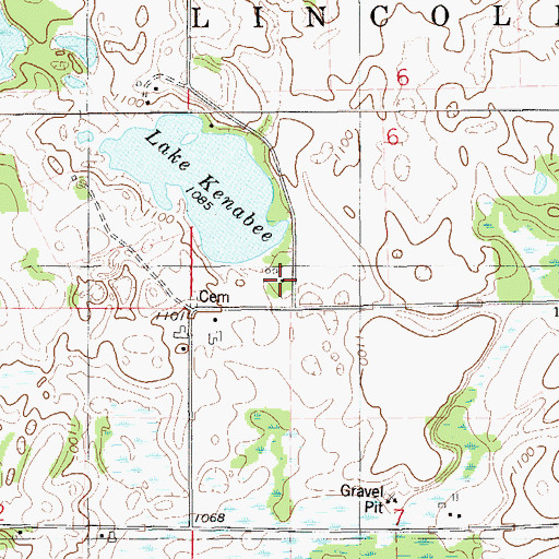 Topographic Map of Polk County Home, WI