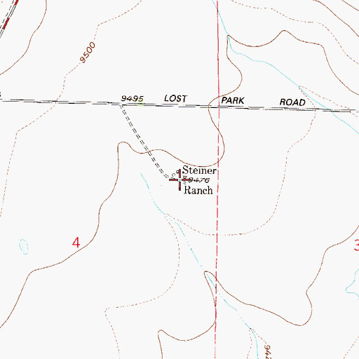 Topographic Map of Steiner Ranch, CO