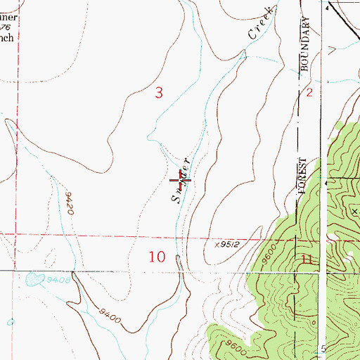 Topographic Map of Guernsey Creek, CO