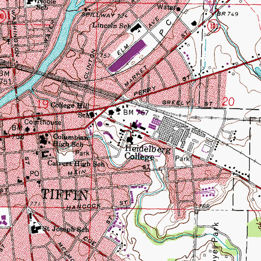 Topographic Map of Hoernemann Refectory, OH