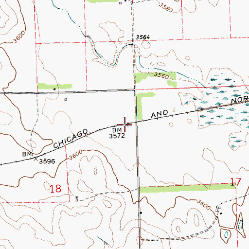 Topographic Map of Soudan (historical), NE