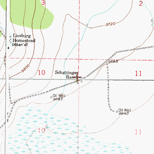 Topographic Map of Schattinger Ranch, CO