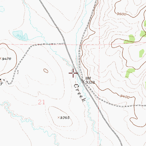 Topographic Map of Snyder Creek, CO