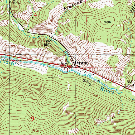 Topographic Map of Geneva Creek, CO
