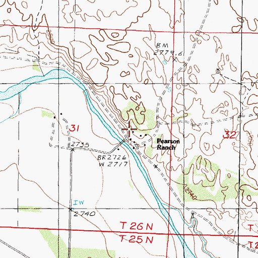 Topographic Map of Cascade Post Office (historical), NE