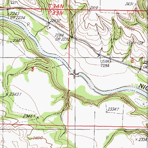 Topographic Map of Conners Rapid, NE