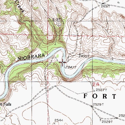 Topographic Map of Buffalo Bridge, NE