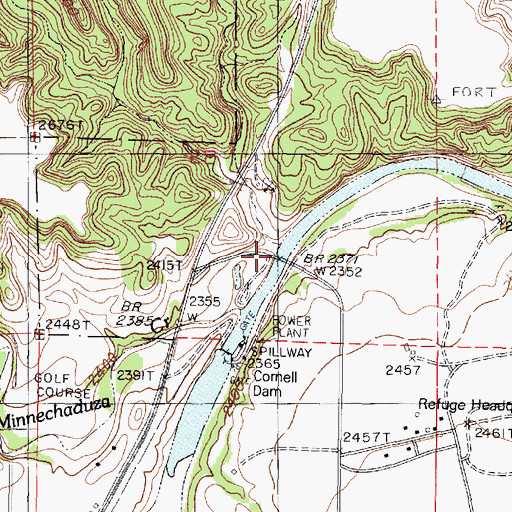 Topographic Map of Cornell Bridge, NE