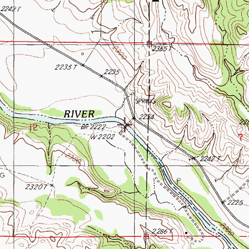 Topographic Map of County Line Bridge, NE
