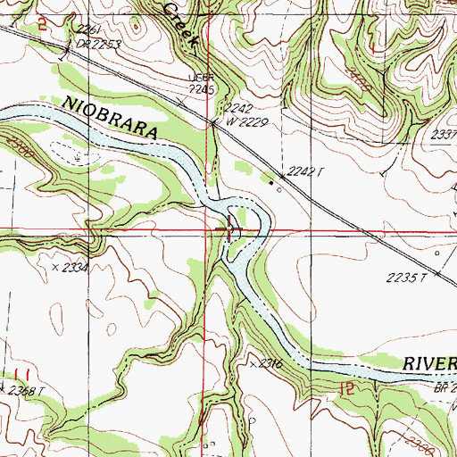 Topographic Map of Fritzs Island, NE