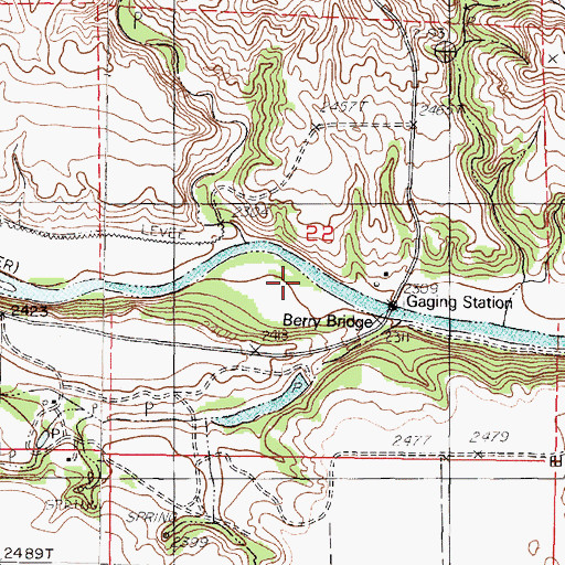 Topographic Map of Berry Bridge Campground, NE