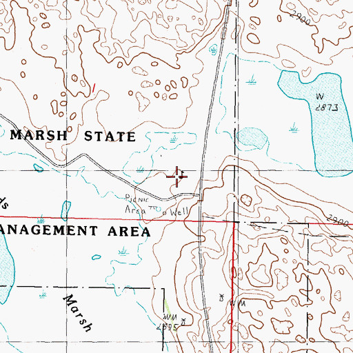 Topographic Map of Ballard Marsh Public School, NE