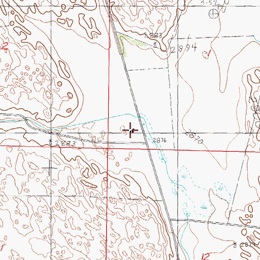 Topographic Map of Goose Creek Public School, NE