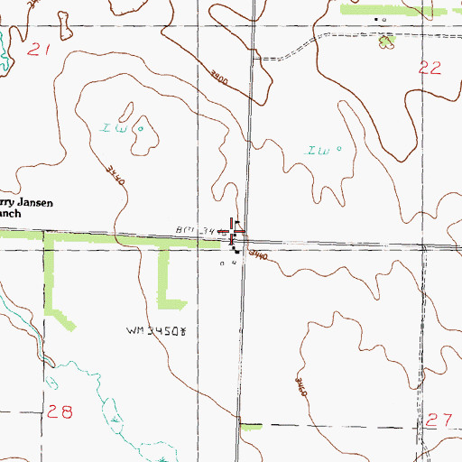 Topographic Map of Pioneer Public School, NE