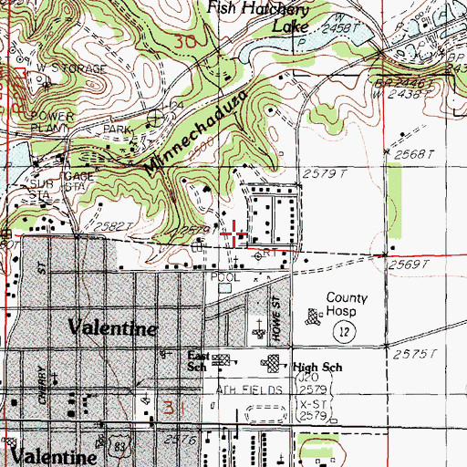 Topographic Map of Seventh Day Adventist Church, NE