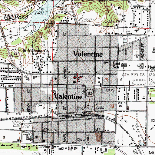 Topographic Map of Saint Johns Episcopal Church, NE