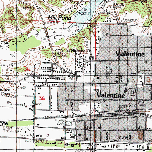 Topographic Map of Presbyterian Church, NE