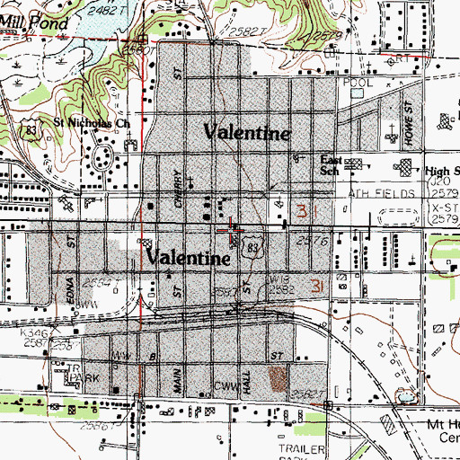 Topographic Map of Our Savior Lutheran Church Missouri Synod, NE
