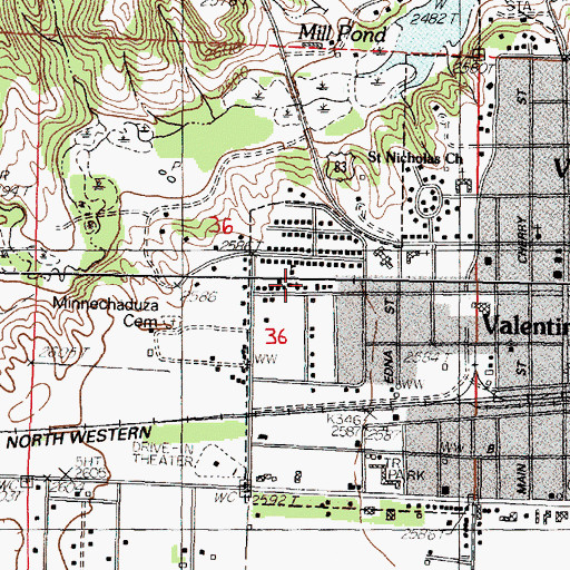 Topographic Map of Grace Lutheran Church, NE
