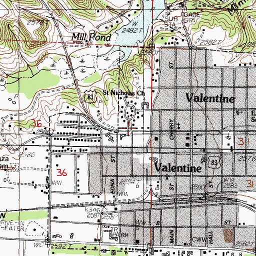 Topographic Map of The Church of Jesus Christ of Latter Day Saints, NE