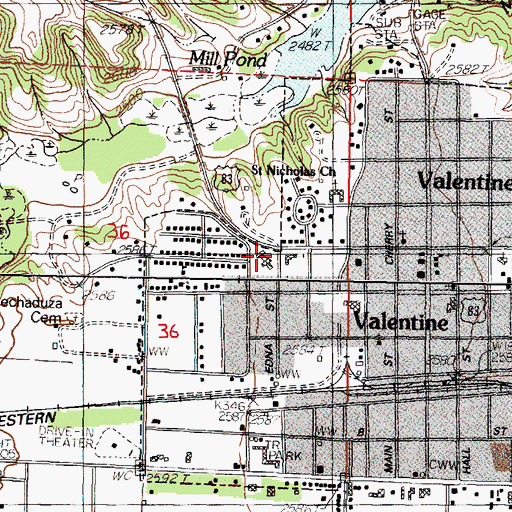Topographic Map of Pine View Clinic, NE