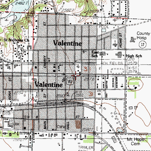Topographic Map of Colburn Park, NE