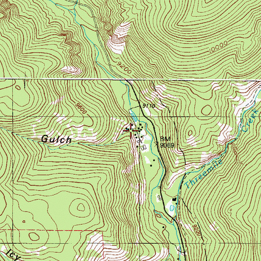 Topographic Map of Frenchman Gulch, CO