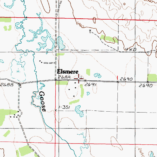 Topographic Map of Elsmere Church, NE